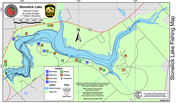 Stonelick Lake Map